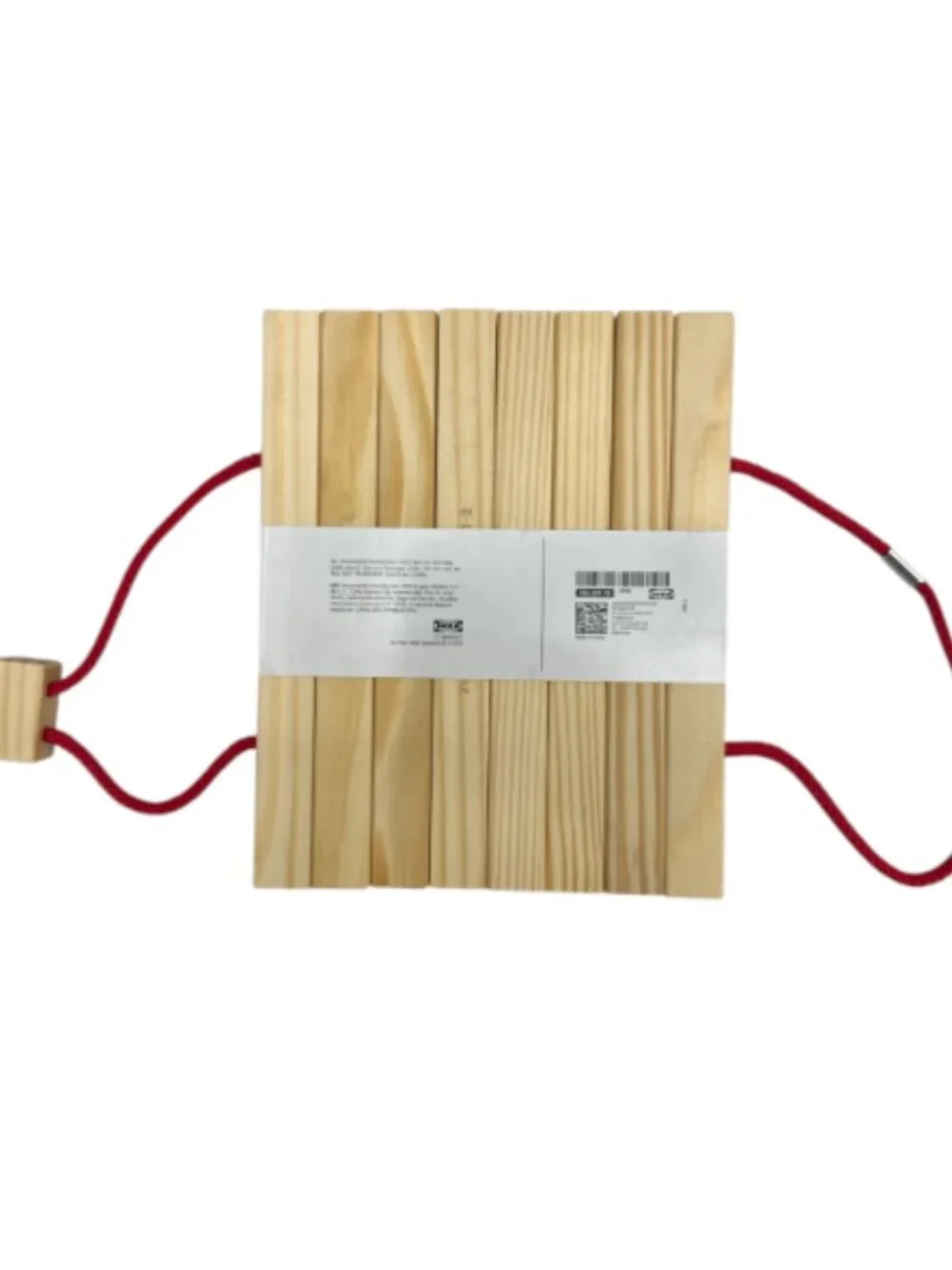 HALVNÄBB 706.021.73 Trivet, extendable bright red/pine, 6-13x8 